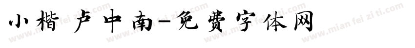 小楷 卢中南字体转换